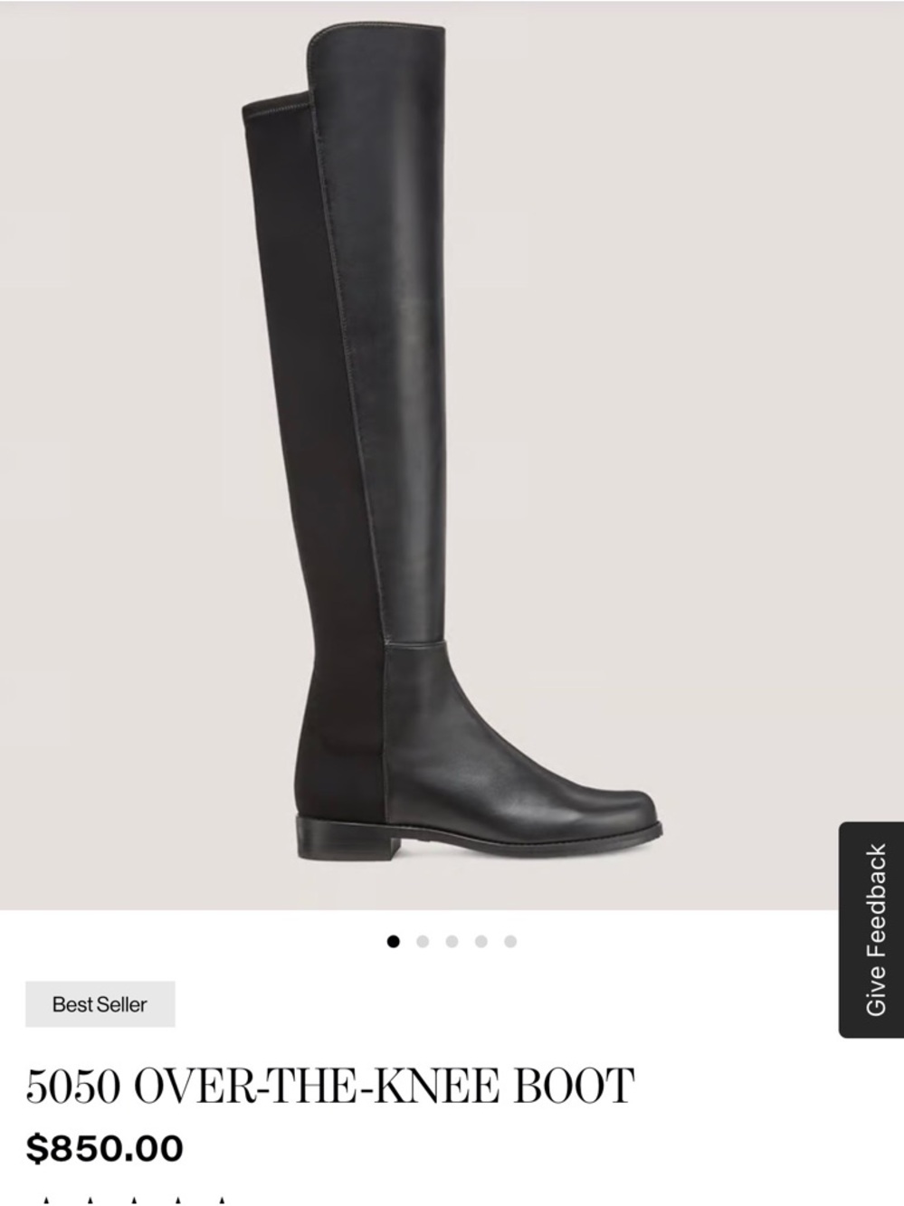 Stuart Weitzman 5050 Over-The-Knee Boot - Black